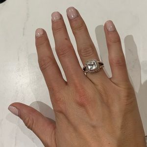 Davis Yurman Albion ring- white topaz and diamonds